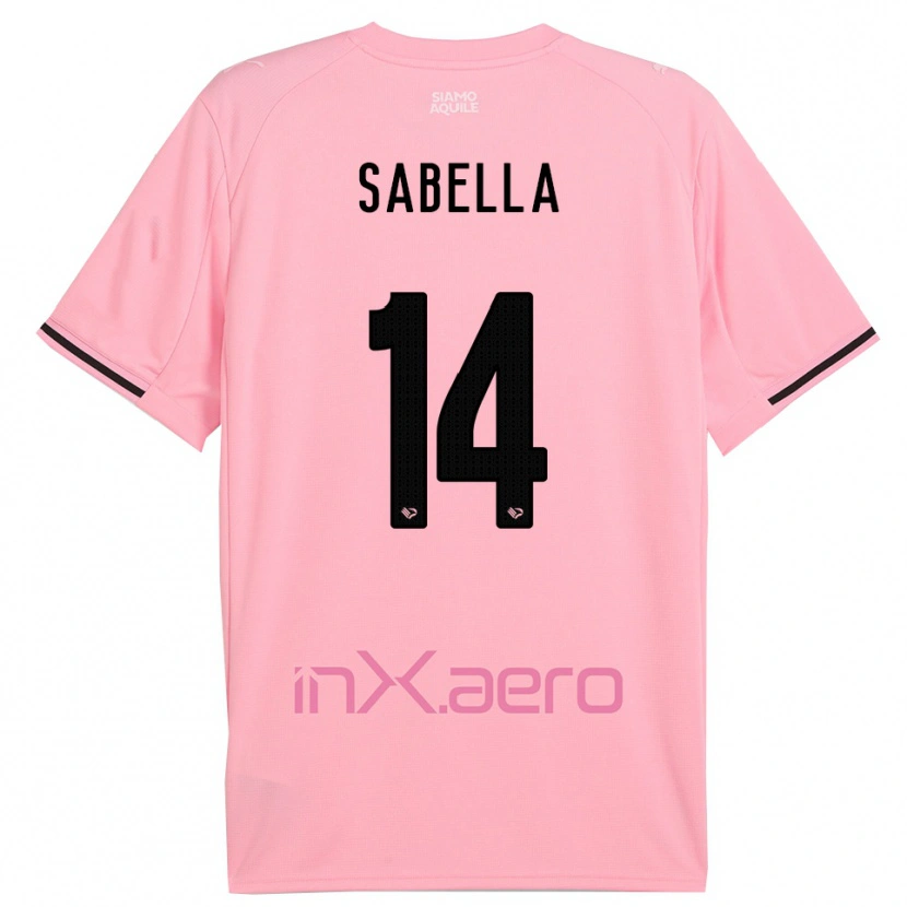 Danxen Uomo Maglia Alberto Sabella #14 Rosa Nero Kit Gara Home 2025/26 Maglietta
