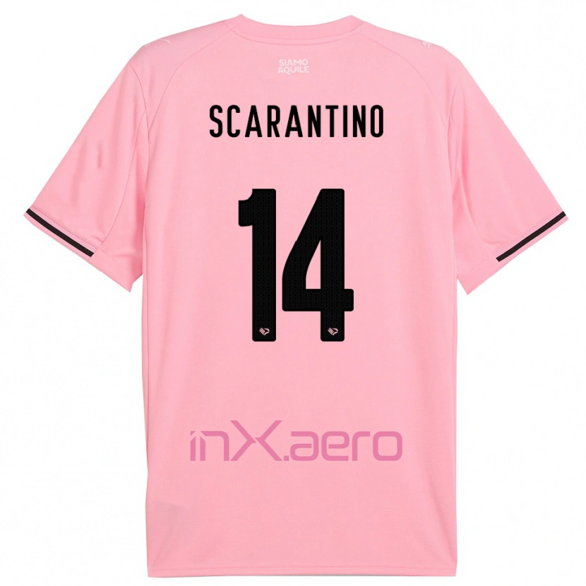 Danxen Uomo Maglia Giorgio Scarantino #14 Rosa Nero Kit Gara Home 2025/26 Maglietta