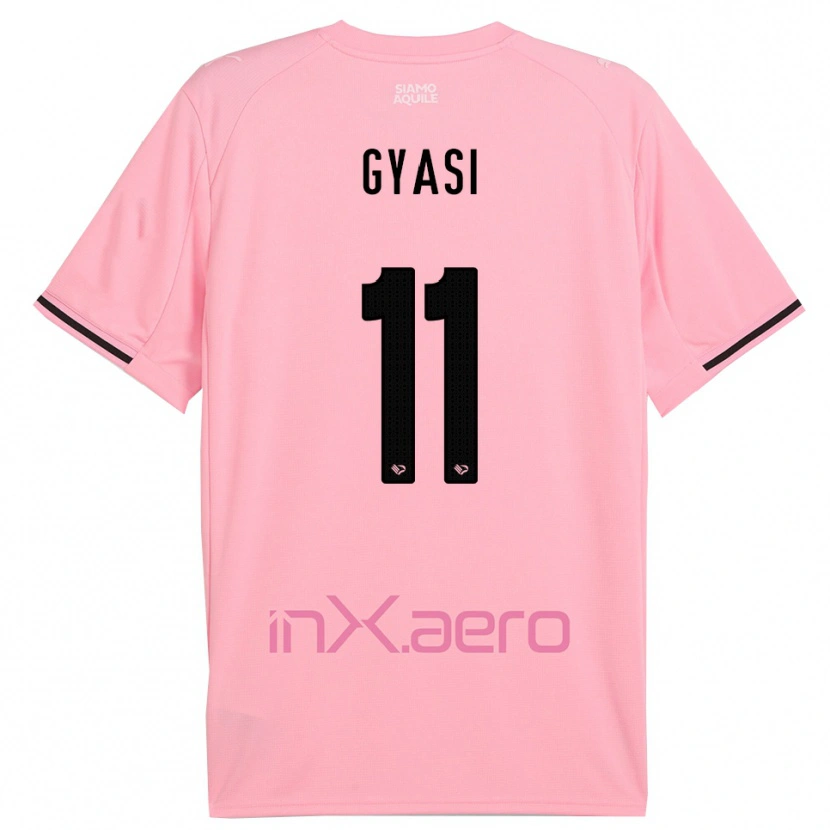 Danxen Uomo Maglia Emmanuel Gyasi #11 Rosa Nero Kit Gara Home 2025/26 Maglietta