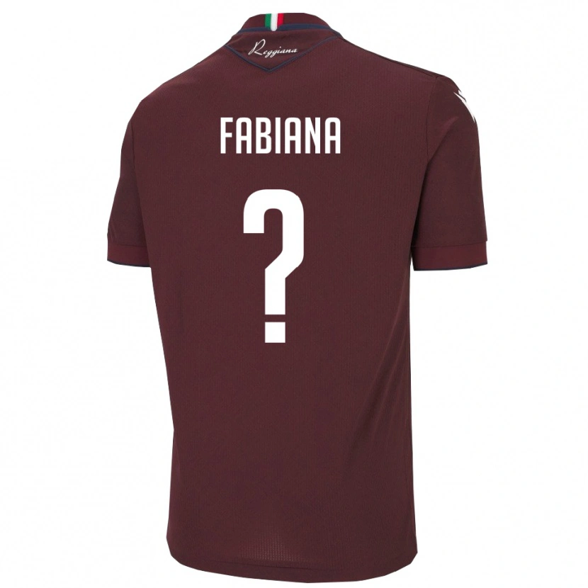 Danxen Uomo Maglia Bazzani Fabiana #0 Borgogna Bianco Kit Gara Home 2025/26 Maglietta