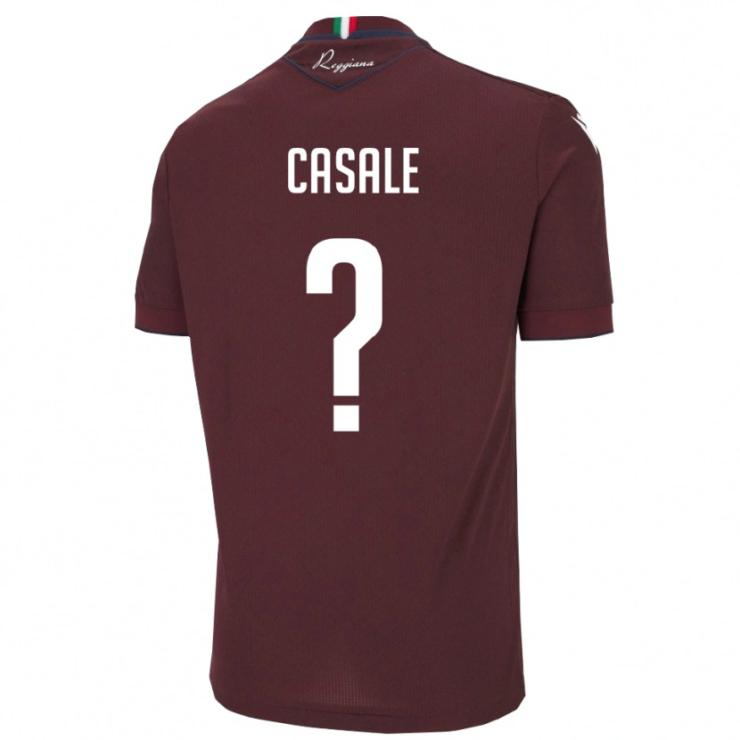 Danxen Uomo Maglia Casale Giorgia #0 Borgogna Bianco Kit Gara Home 2025/26 Maglietta