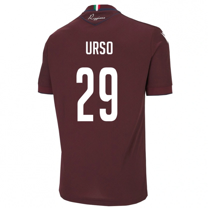 Danxen Uomo Maglia Oliver Urso #29 Borgogna Bianco Kit Gara Home 2025/26 Maglietta
