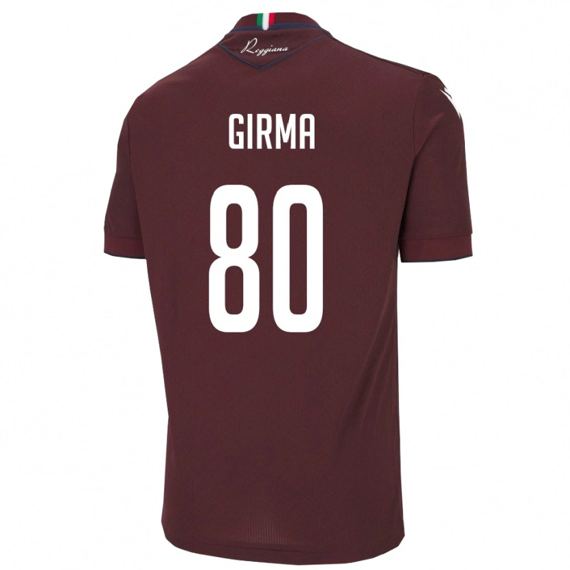 Danxen Uomo Maglia Natan Girma #80 Borgogna Bianco Kit Gara Home 2025/26 Maglietta