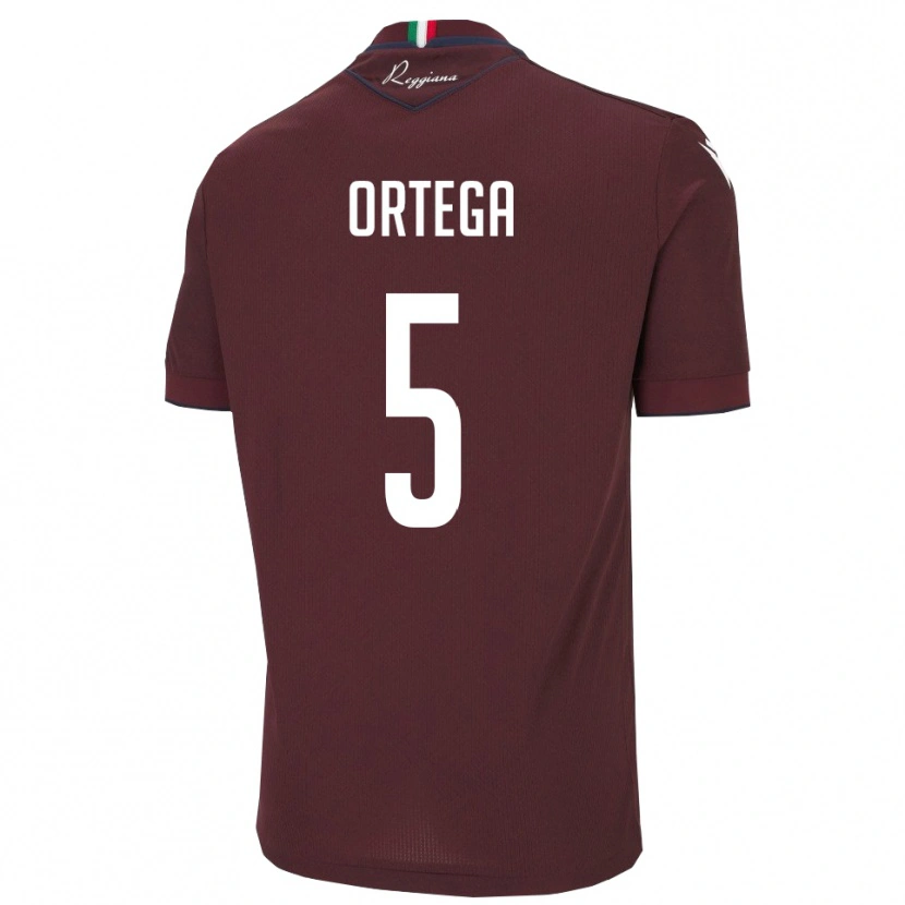 Danxen Uomo Maglia Jean Paulo Cardona Ortega #5 Borgogna Bianco Kit Gara Home 2025/26 Maglietta