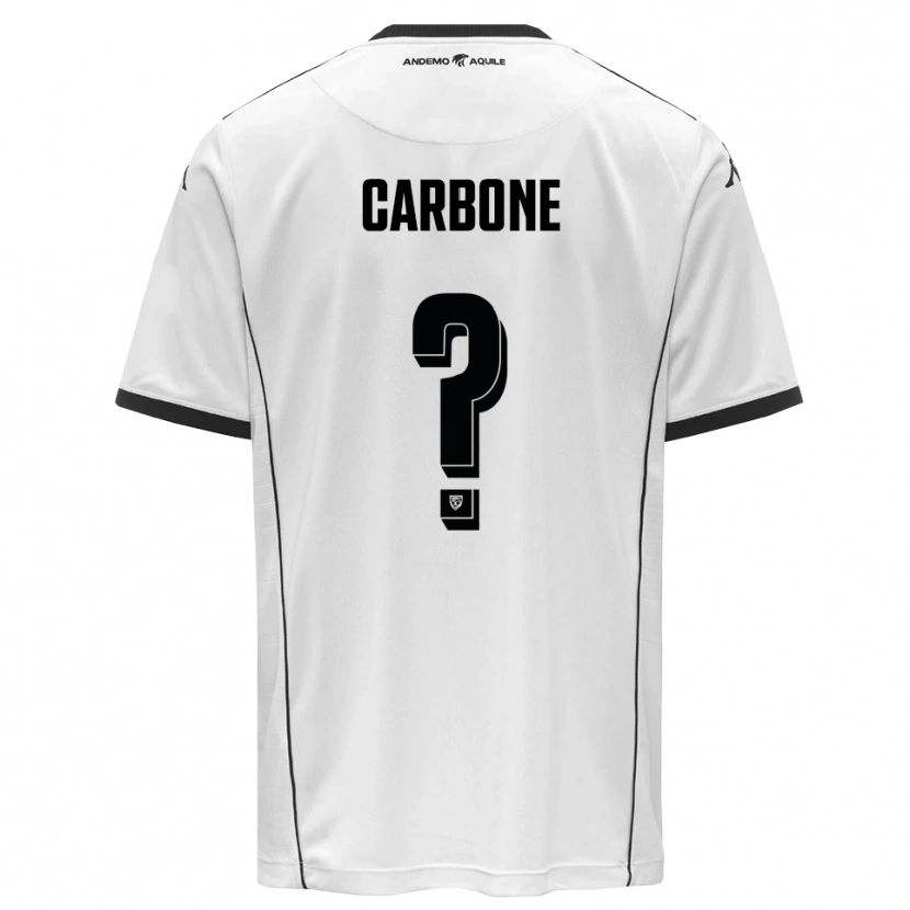 Danxen Uomo Maglia Christian Carbone #0 Bianco Nero Kit Gara Home 2025/26 Maglietta