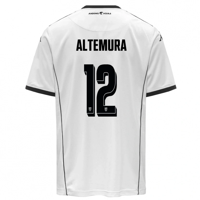 Danxen Uomo Maglia Tommaso Altemura #12 Bianco Nero Kit Gara Home 2025/26 Maglietta