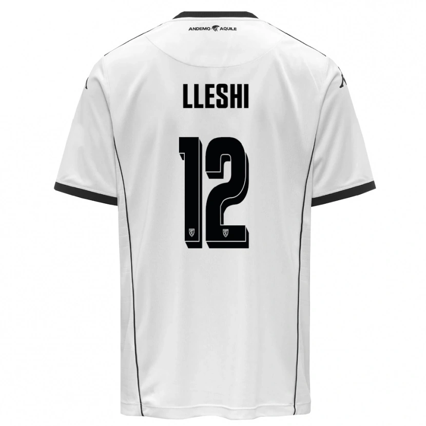 Danxen Uomo Maglia Leonardo Lleshi #12 Bianco Nero Kit Gara Home 2025/26 Maglietta