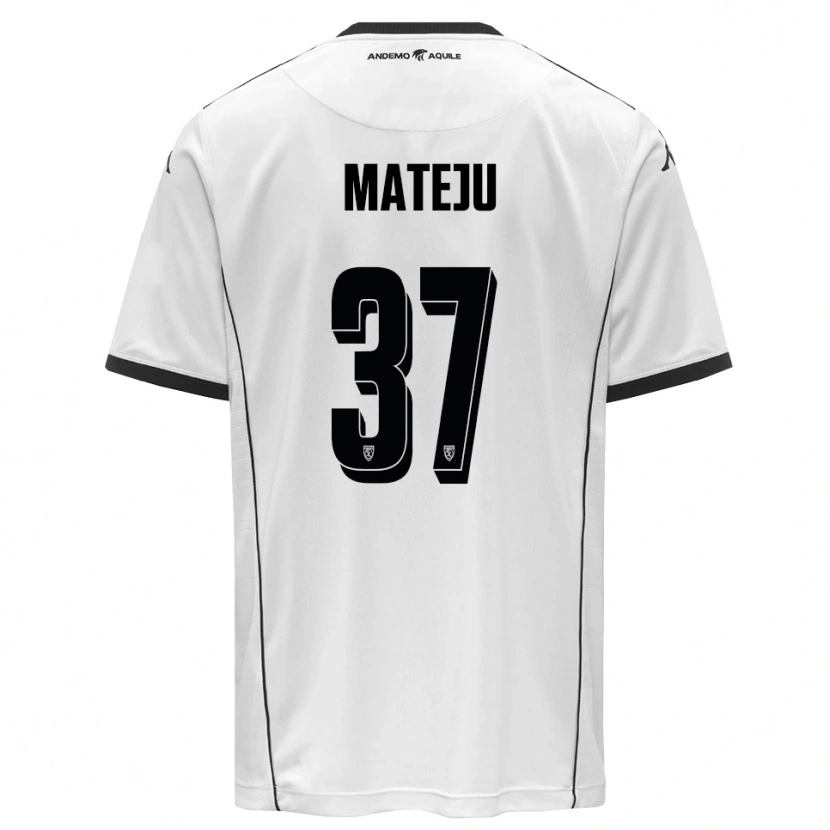 Danxen Uomo Maglia Ales Mateju #37 Bianco Nero Kit Gara Home 2025/26 Maglietta