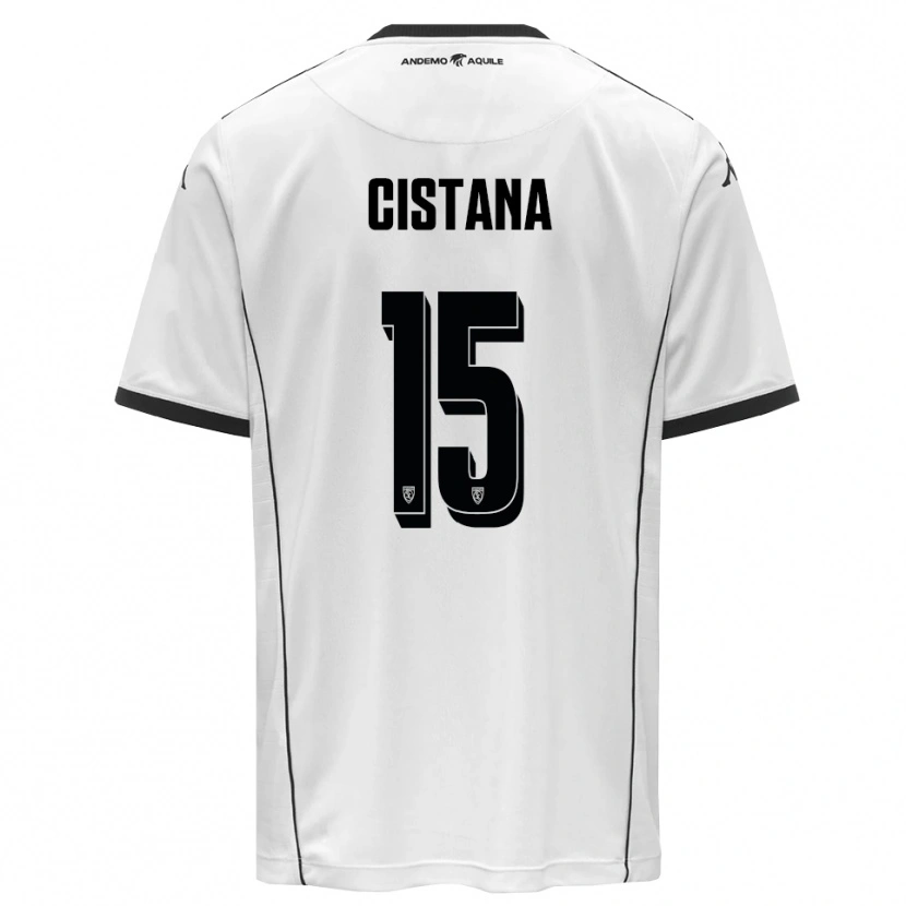 Danxen Uomo Maglia Andrea Cistana #15 Bianco Nero Kit Gara Home 2025/26 Maglietta