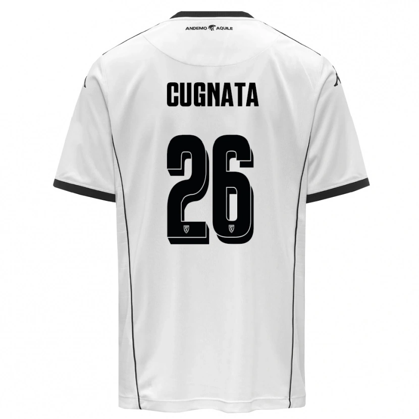 Danxen Uomo Maglia Christian Cugnata #26 Bianco Nero Kit Gara Home 2025/26 Maglietta