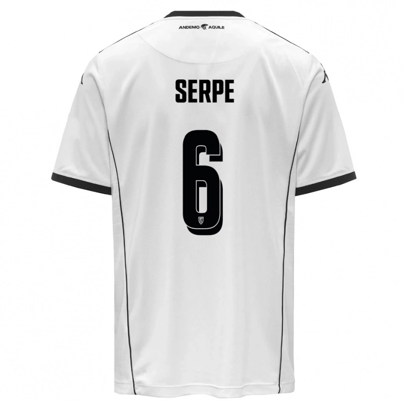 Danxen Uomo Maglia Laurens Serpe #6 Bianco Nero Kit Gara Home 2025/26 Maglietta