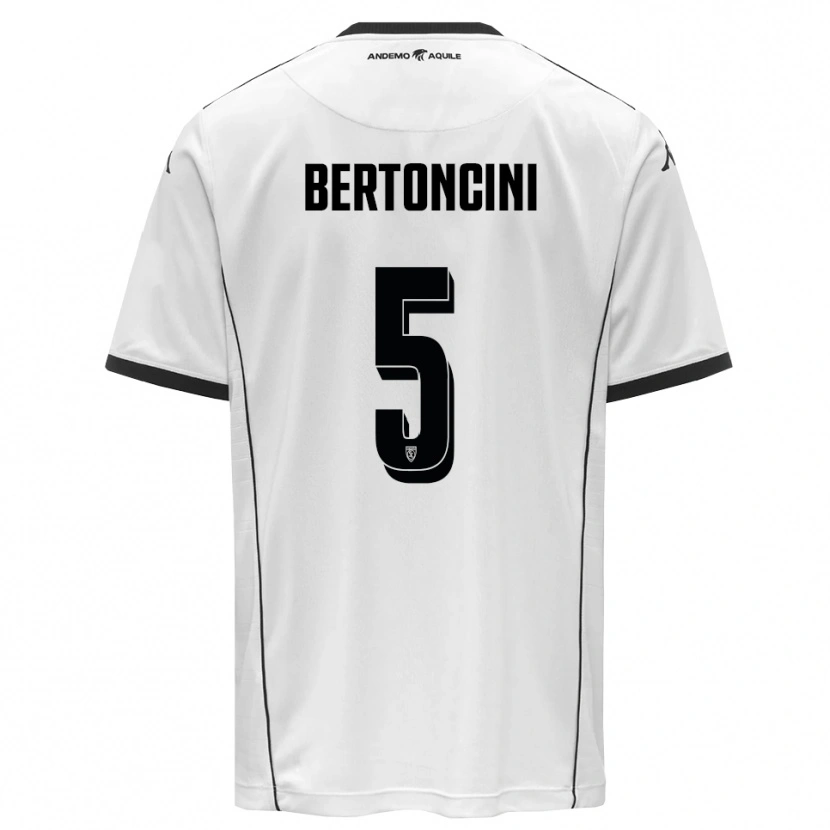 Danxen Uomo Maglia Andrea Bertoncini #5 Bianco Nero Kit Gara Home 2025/26 Maglietta