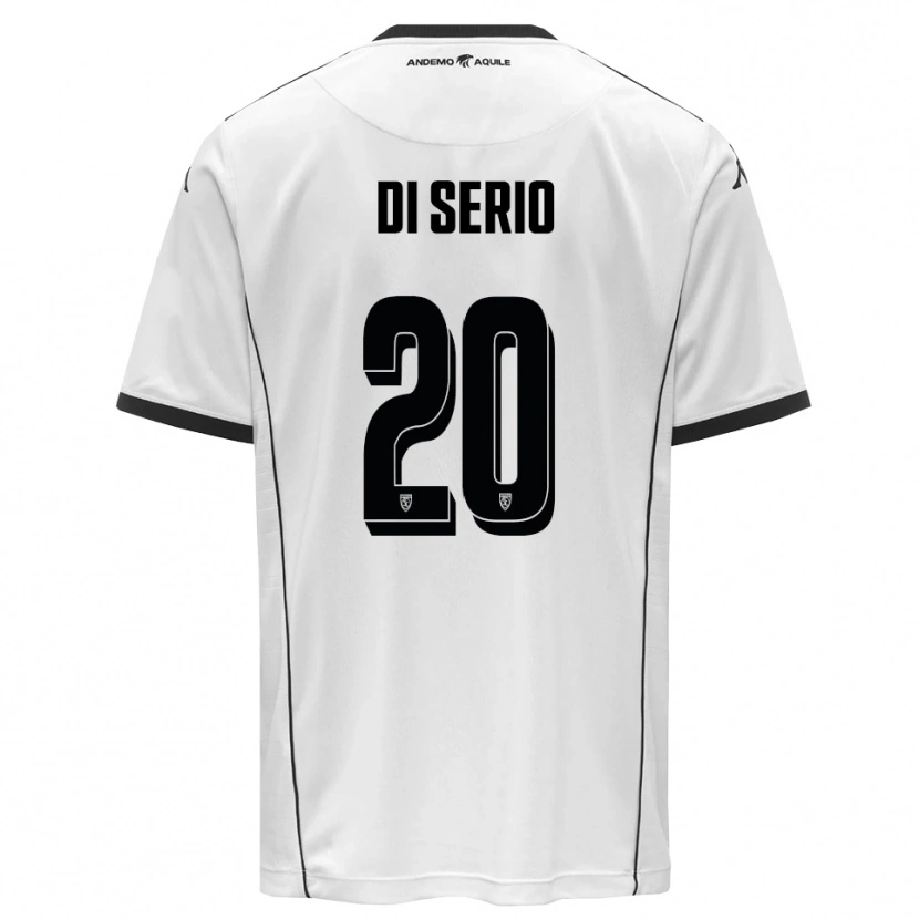 Danxen Uomo Maglia Giuseppe Di Serio #20 Bianco Nero Kit Gara Home 2025/26 Maglietta