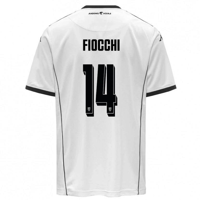 Danxen Uomo Maglia Marco Fiocchi #14 Bianco Nero Kit Gara Home 2025/26 Maglietta