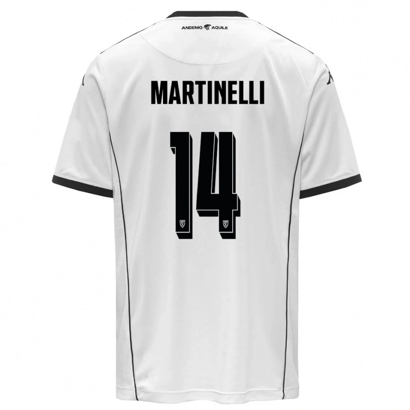 Danxen Uomo Maglia Nicola Martinelli #14 Bianco Nero Kit Gara Home 2025/26 Maglietta