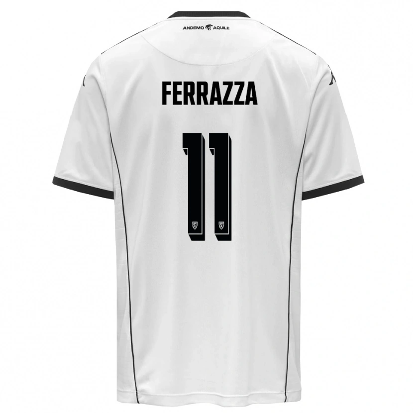 Danxen Uomo Maglia Diego Ferrazza #11 Bianco Nero Kit Gara Home 2025/26 Maglietta
