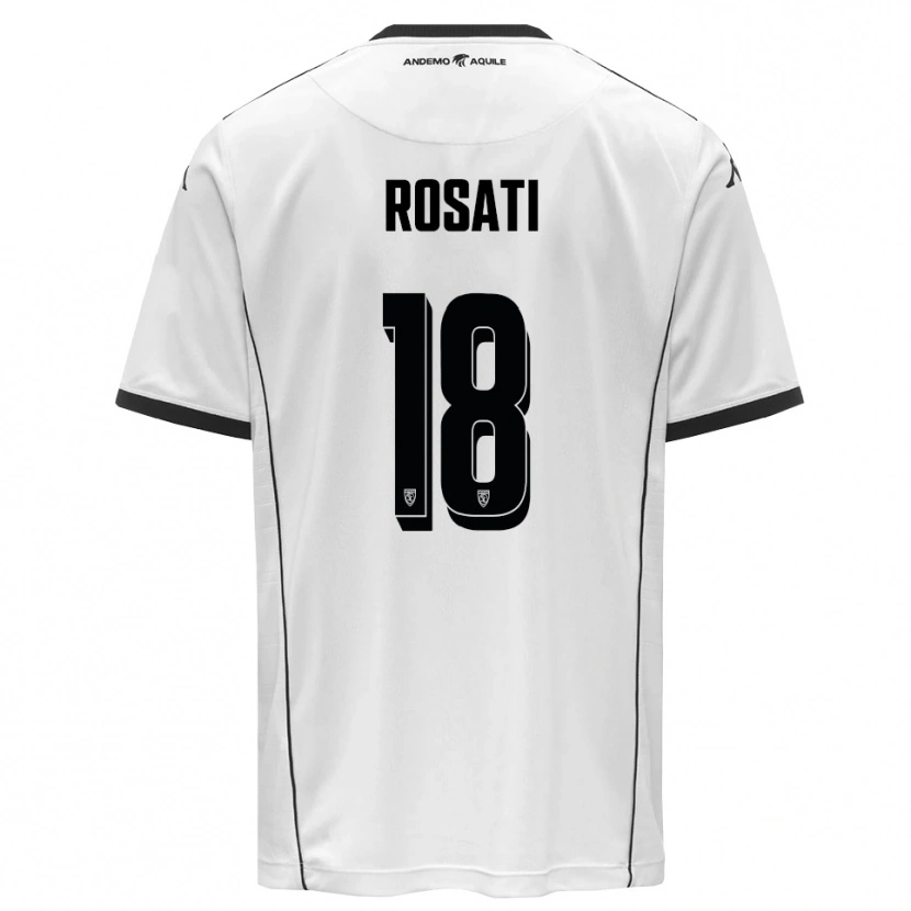 Danxen Uomo Maglia Riccardo Rosati #18 Bianco Nero Kit Gara Home 2025/26 Maglietta