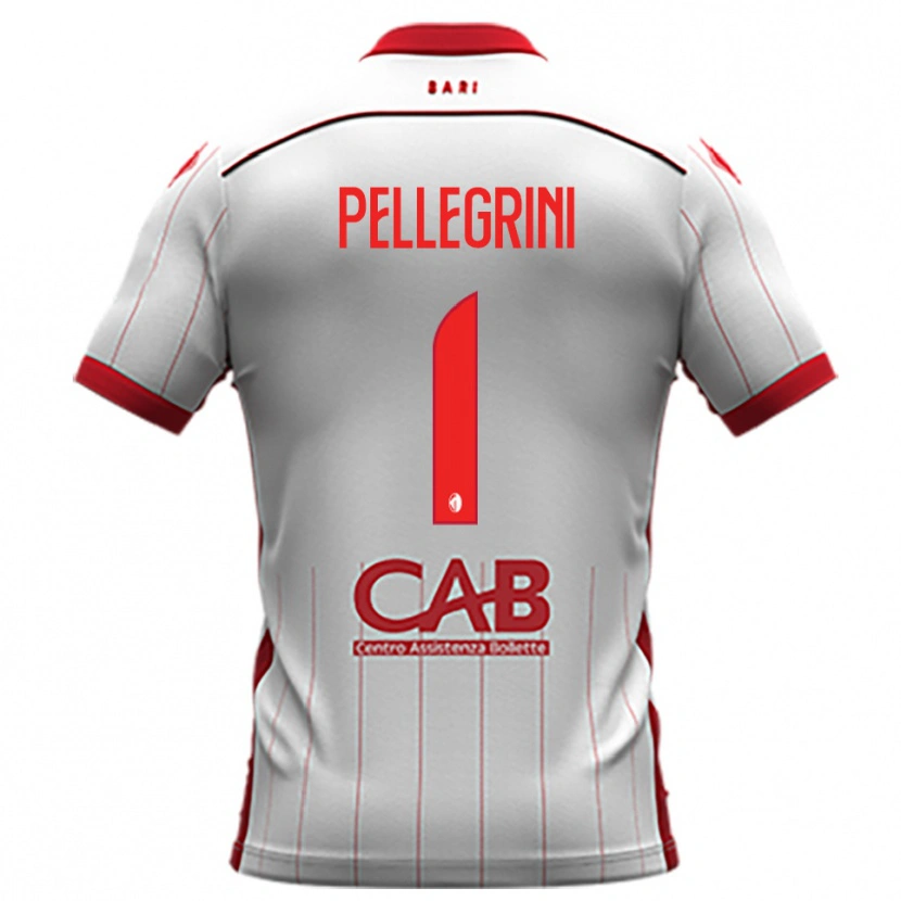 Danxen Uomo Maglia Luigi Pellegrini #1 Bianco Rosso Kit Gara Home 2025/26 Maglietta