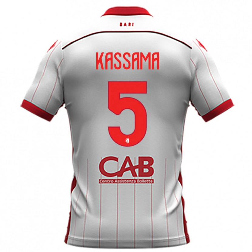 Danxen Uomo Maglia Sheriff Kassama #5 Bianco Rosso Kit Gara Home 2025/26 Maglietta