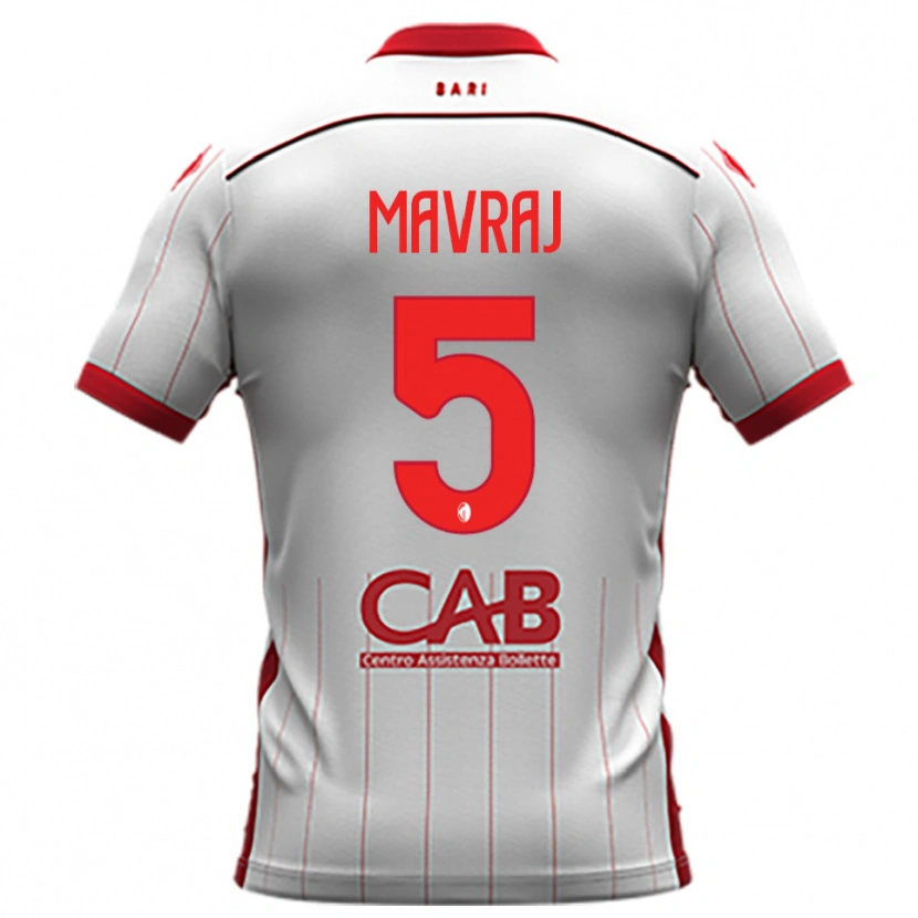 Danxen Uomo Maglia Indrit Mavraj #5 Bianco Rosso Kit Gara Home 2025/26 Maglietta