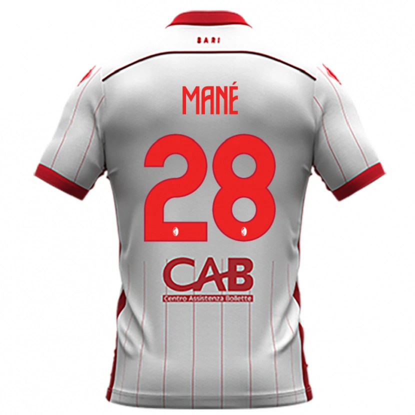 Danxen Uomo Maglia Moussa Mané #28 Bianco Rosso Kit Gara Home 2025/26 Maglietta