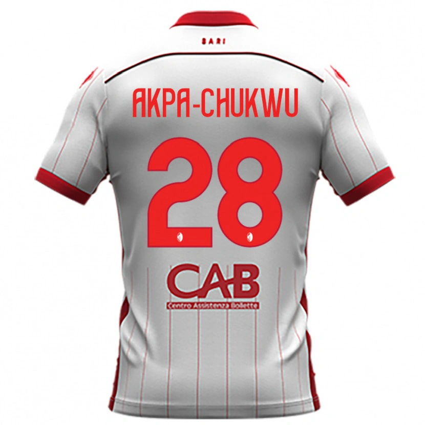 Danxen Uomo Maglia Hemsley Akpa-Chukwu #28 Bianco Rosso Kit Gara Home 2025/26 Maglietta