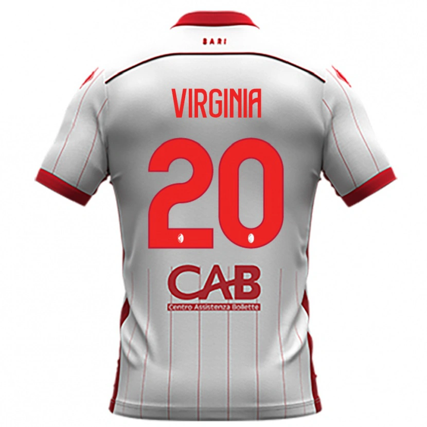 Danxen Uomo Maglia Kiswensida Virginia #20 Bianco Rosso Kit Gara Home 2025/26 Maglietta