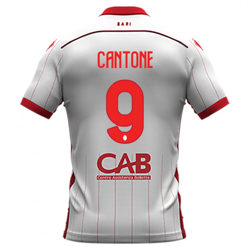 Danxen Uomo Maglia Thomas Cantone #9 Bianco Rosso Kit Gara Home 2025/26 Maglietta