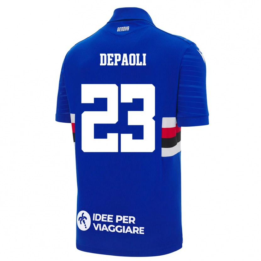 Danxen Uomo Maglia Fabio Depaoli #23 Blu Bianco Kit Gara Home 2025/26 Maglietta