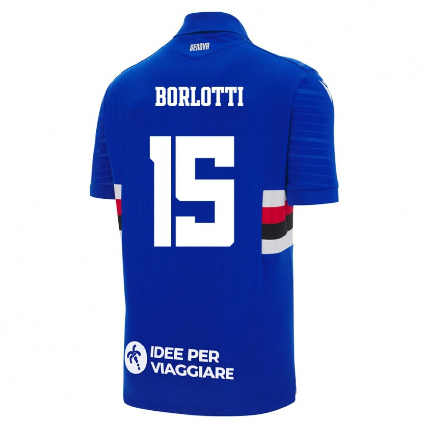 Danxen Uomo Maglia Lorenzo Borlotti #15 Blu Bianco Kit Gara Home 2025/26 Maglietta