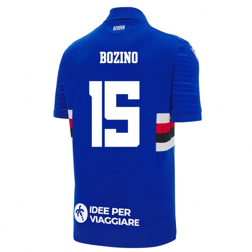 Danxen Uomo Maglia Gabriele Bozino #15 Blu Bianco Kit Gara Home 2025/26 Maglietta