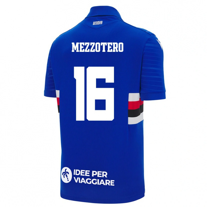 Danxen Uomo Maglia Lorenzo Mezzotero #16 Blu Bianco Kit Gara Home 2025/26 Maglietta
