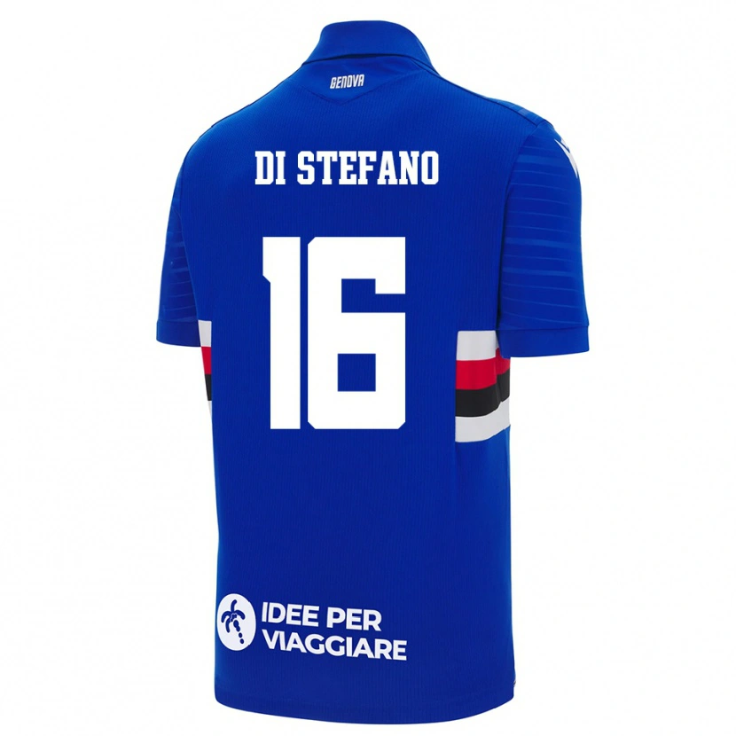 Danxen Uomo Maglia Lorenzo Di Stefano #16 Blu Bianco Kit Gara Home 2025/26 Maglietta