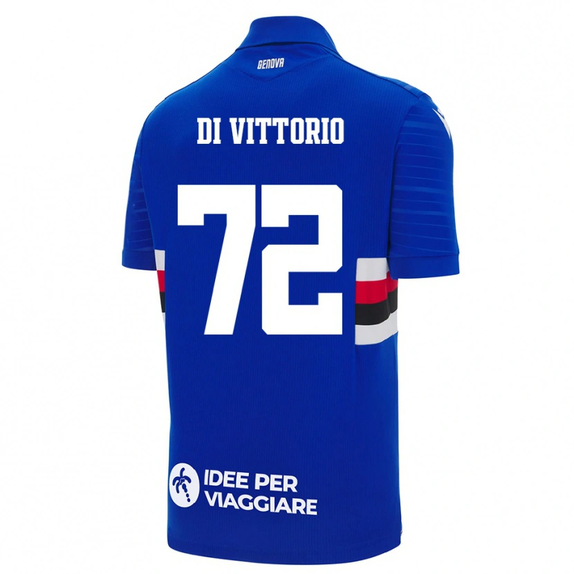 Danxen Uomo Maglia Irene Di Vittorio #72 Blu Bianco Kit Gara Home 2025/26 Maglietta