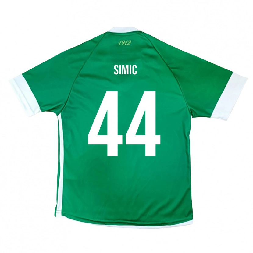 Danxen Uomo Maglia Lorenco Simic #44 Verde Bianco Kit Gara Home 2025/26 Maglietta
