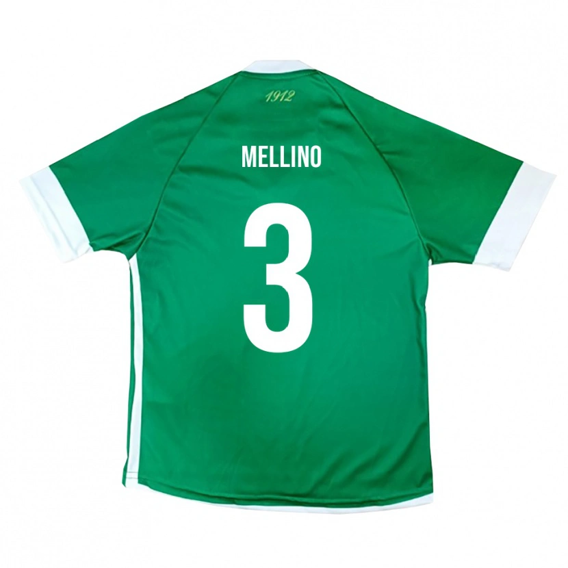 Danxen Uomo Maglia Carlo Mellino #3 Verde Bianco Kit Gara Home 2025/26 Maglietta