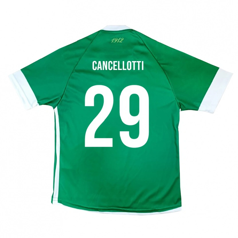 Danxen Uomo Maglia Tommaso Cancellotti #29 Verde Bianco Kit Gara Home 2025/26 Maglietta