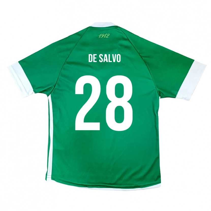 Danxen Uomo Maglia Ugo De Salvo #28 Verde Bianco Kit Gara Home 2025/26 Maglietta