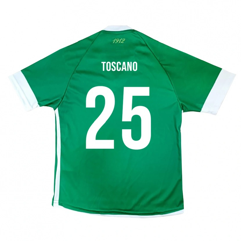 Danxen Uomo Maglia Marco Toscano #25 Verde Bianco Kit Gara Home 2025/26 Maglietta