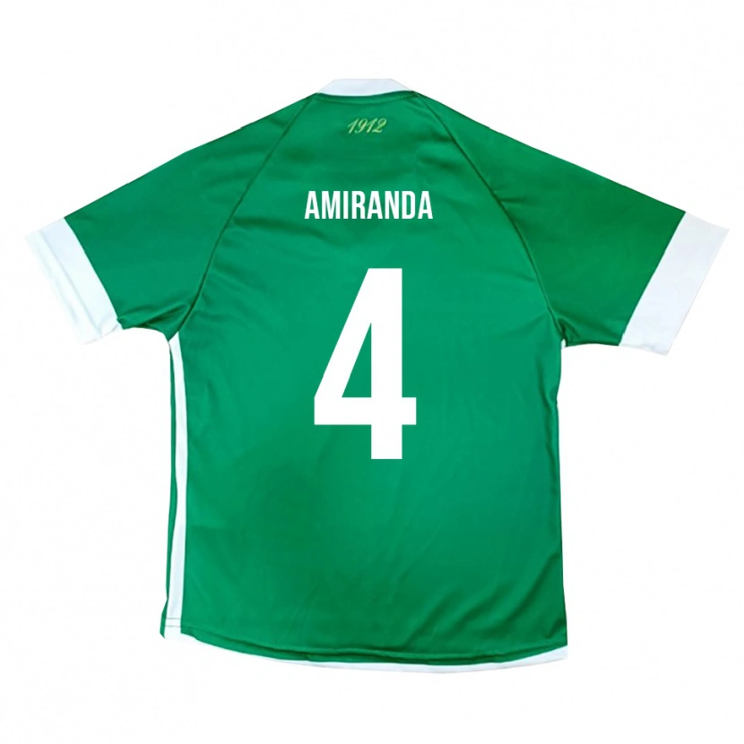 Danxen Uomo Maglia Francesco Amiranda #4 Verde Bianco Kit Gara Home 2025/26 Maglietta