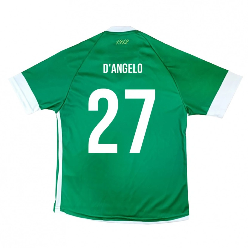 Danxen Uomo Maglia Sonny D'angelo #27 Verde Bianco Kit Gara Home 2025/26 Maglietta