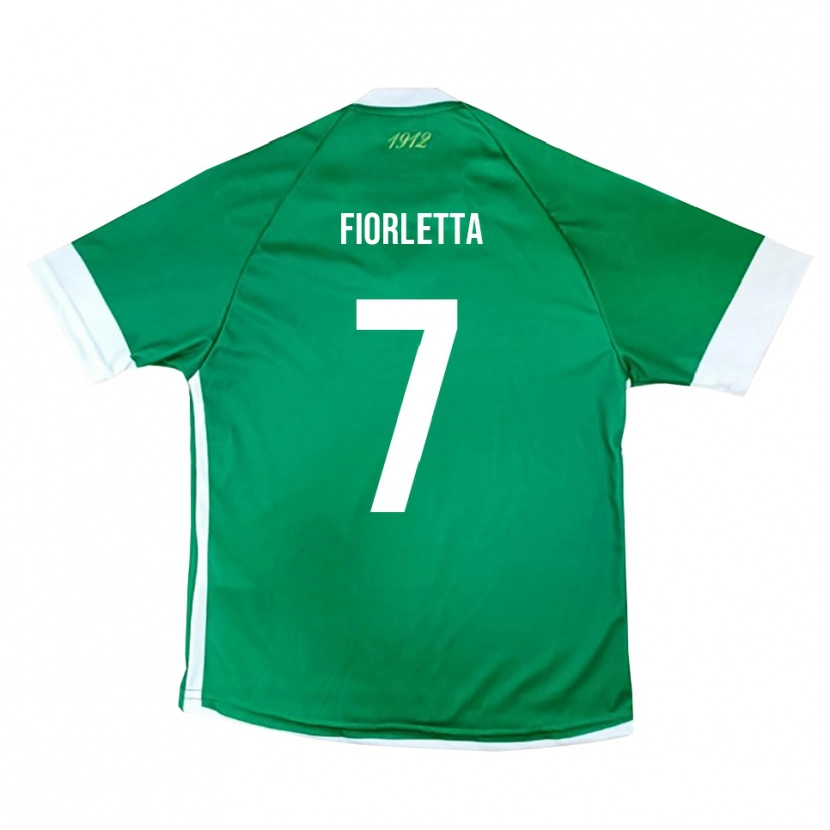 Danxen Uomo Maglia Gianmarco Fiorletta #7 Verde Bianco Kit Gara Home 2025/26 Maglietta