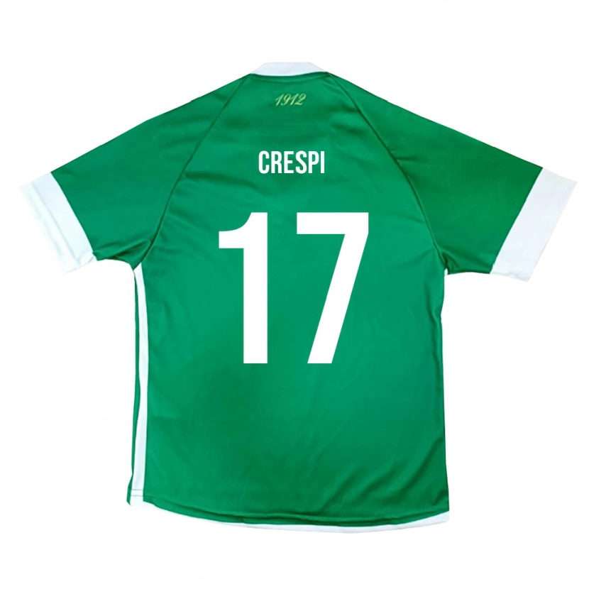 Danxen Uomo Maglia Valerio Crespi #17 Verde Bianco Kit Gara Home 2025/26 Maglietta