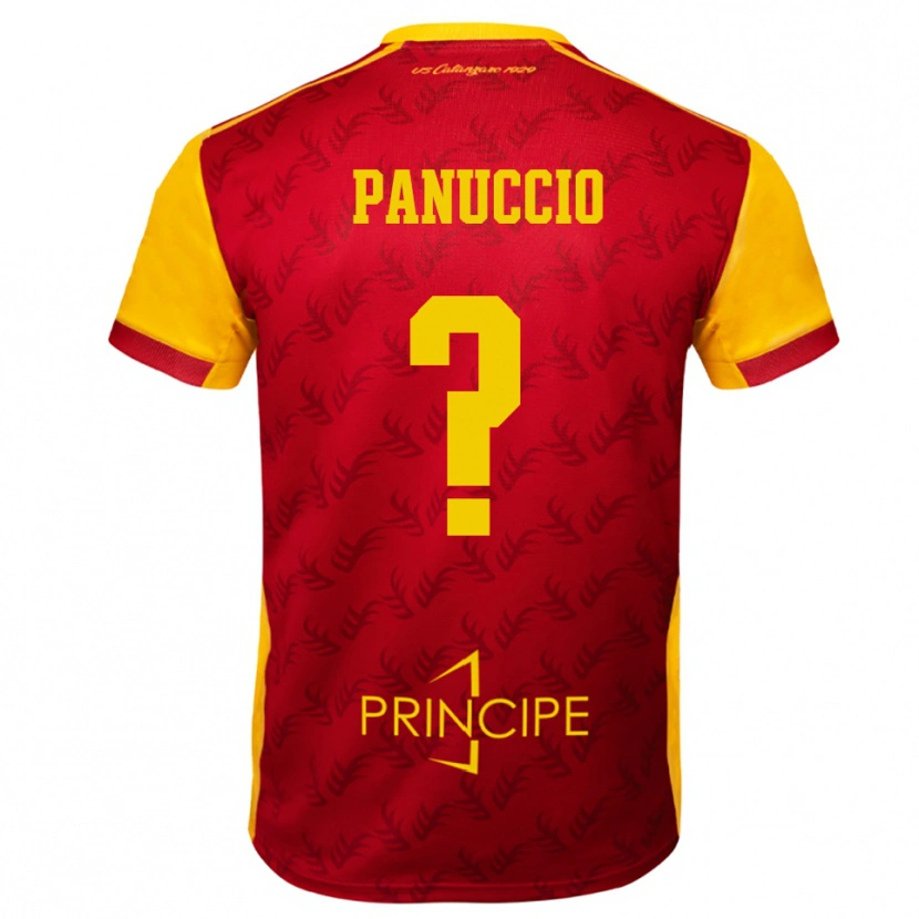 Danxen Uomo Maglia Giovanni Panuccio #0 Giallo Rosso Kit Gara Home 2025/26 Maglietta