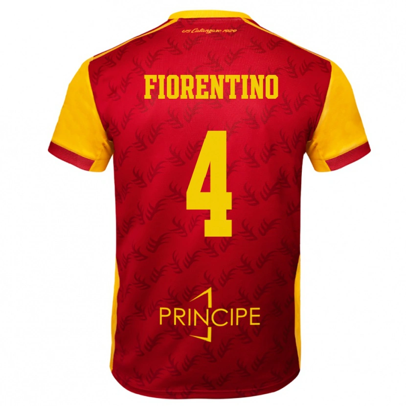 Danxen Uomo Maglia Carlo Fiorentino #4 Giallo Rosso Kit Gara Home 2025/26 Maglietta