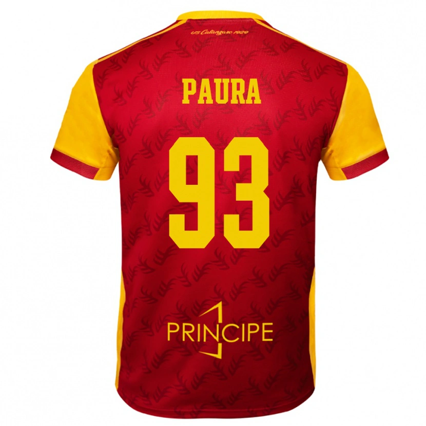 Danxen Uomo Maglia Mario Paura #93 Giallo Rosso Kit Gara Home 2025/26 Maglietta