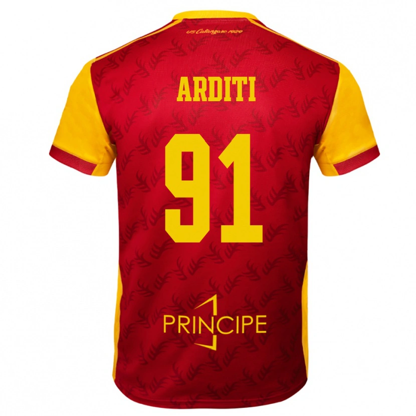 Danxen Uomo Maglia Gabriel Arditi #91 Giallo Rosso Kit Gara Home 2025/26 Maglietta