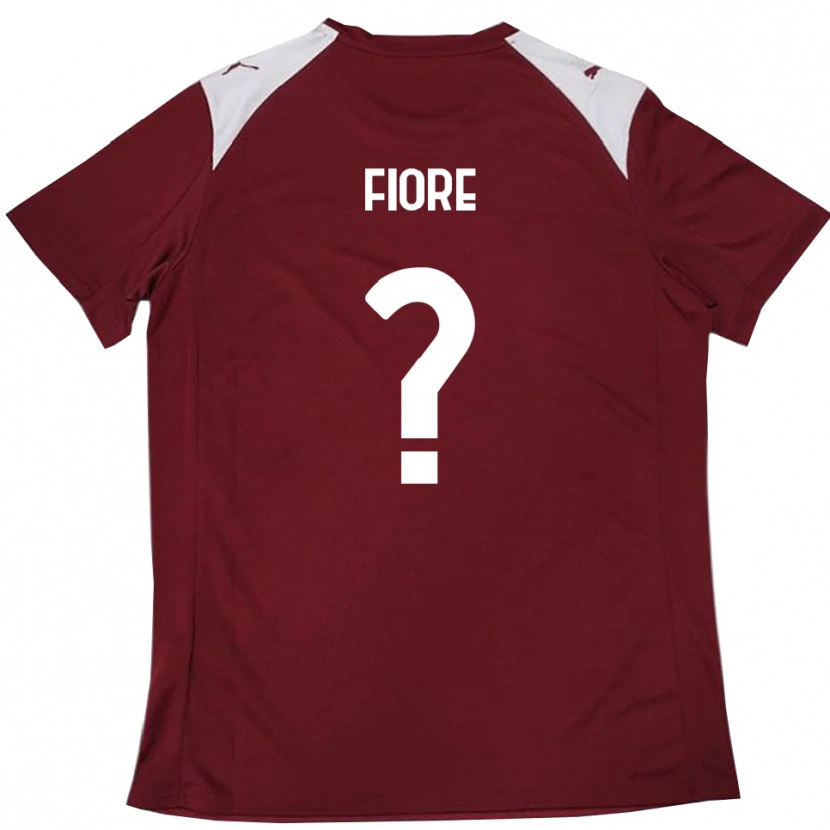 Danxen Uomo Maglia Andrea Fiore #0 Borgogna Bianco Kit Gara Home 2025/26 Maglietta