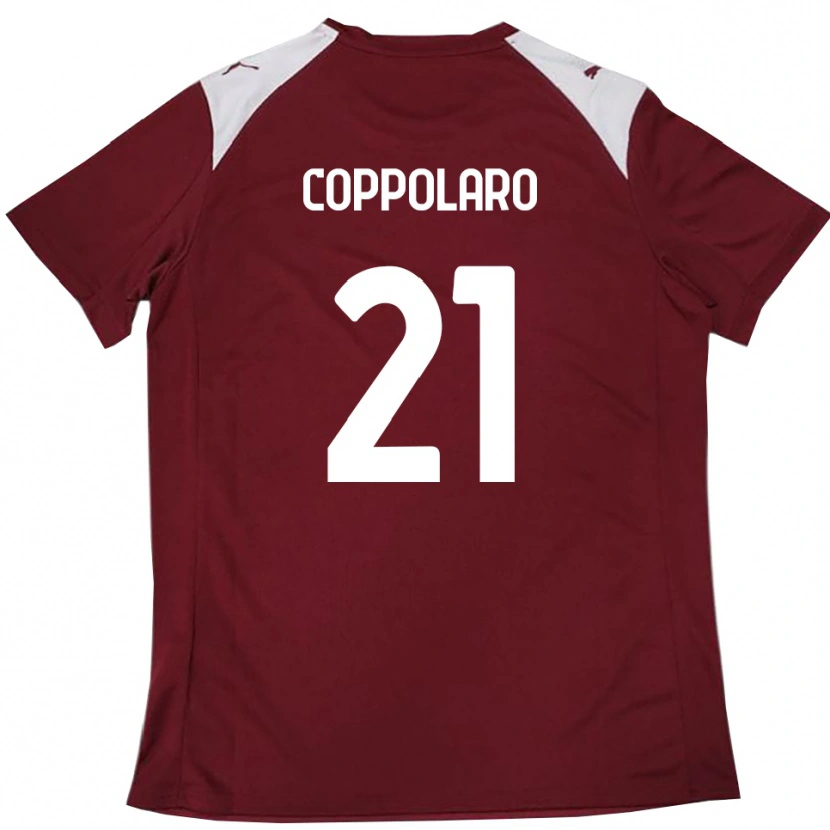Danxen Uomo Maglia Mauro Coppolaro #21 Borgogna Bianco Kit Gara Home 2025/26 Maglietta