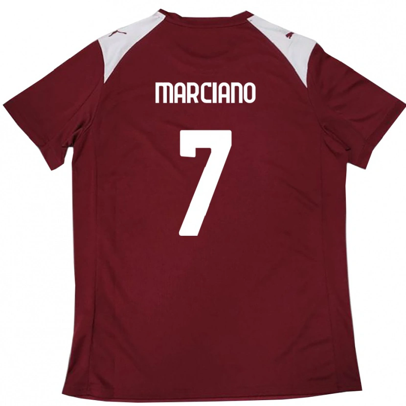 Danxen Uomo Maglia Nicolò Marciano #7 Borgogna Bianco Kit Gara Home 2025/26 Maglietta
